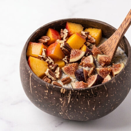 porridge vegan di avena e bevanda di soia
